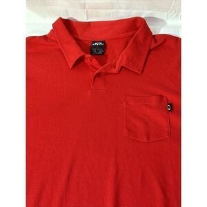 Oakley Regular Fit Mens Short‎ Sleeve Crew Neck Red Polo Shirt Size XL